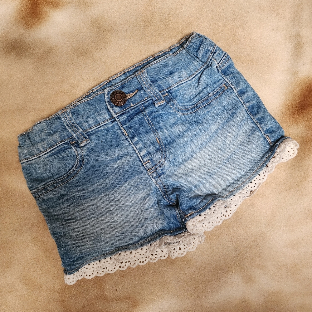Oshkosh B'gosh Girls Denim Shorts with Lace